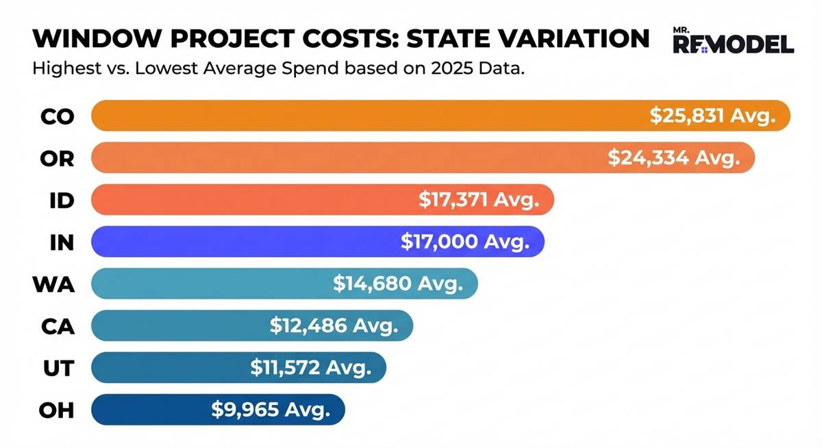Window project costs by state. 